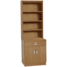 R White Cabinets Brown 2 Door Single Drawer 4 Shelf Cupboard with Hutch - thumbnail 2