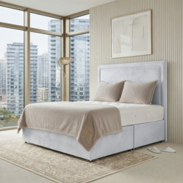 DS Living Velmont White King Size Plush Divan Bed - thumbnail 4