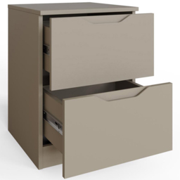FWStyle Luno Putty 2 Drawer Modern Bedside Table - thumbnail 3
