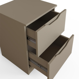 FWStyle Luno Putty 2 Drawer Modern Bedside Table - thumbnail 4