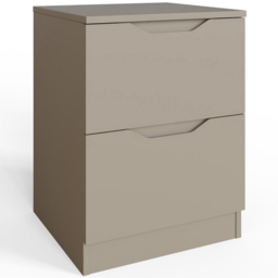 FWStyle Luno Putty 2 Drawer Modern Bedside Table - thumbnail 2