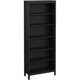 Florence Barcelona 6 Shelf Black Bookcase - thumbnail 2