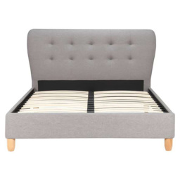 Stockholm Grey Fabric Double Bed Frame - thumbnail 3