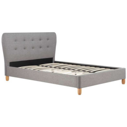 Stockholm Grey Fabric Double Bed Frame - thumbnail 2