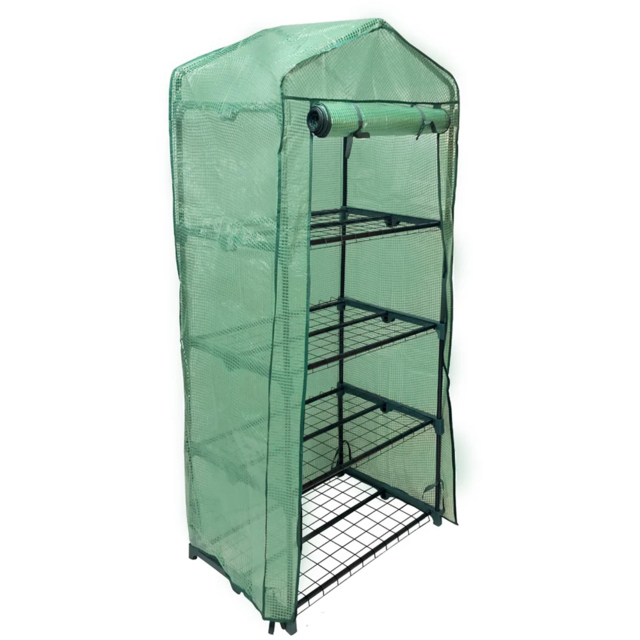 MonsterShop 4 Tier Greenhouse with PE Cover - image 1