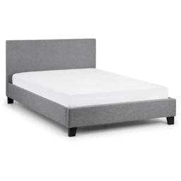 Julian Bowen Rialto King Size Light Grey Linen Bed - thumbnail 3