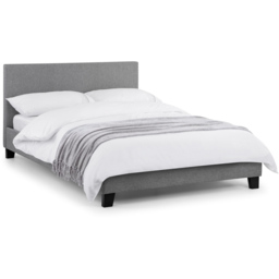 Julian Bowen Rialto King Size Light Grey Linen Bed - thumbnail 2