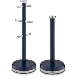 Tower Belle Blue Mug Tree and Towel Pole Set