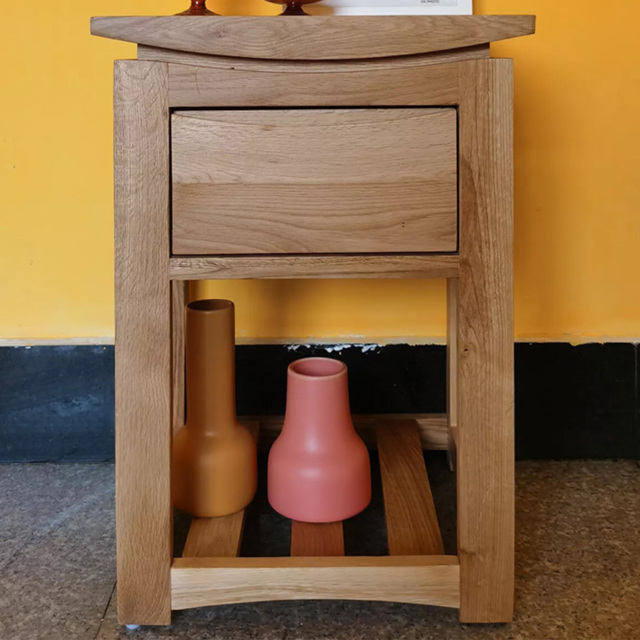 Furniture One Single Drawer Single Shelf Tall Bedside Table - image 1