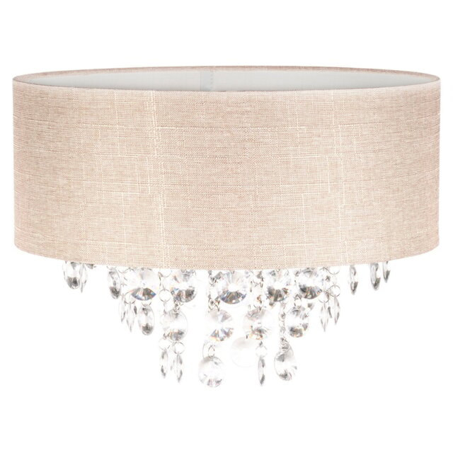 Crystal Droplets Linen Lamp Shade - image 1
