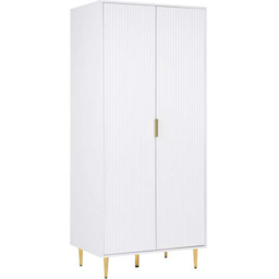 Birlea Zara 2 Door Fluted White Wardrobe - thumbnail 2
