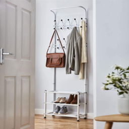 House of Home White Stand with 18 Hooks 6 x 2ft - thumbnail 2