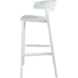 Nova White Curved Bar Stool - thumbnail 3