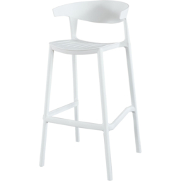 Nova White Curved Bar Stool - thumbnail 2
