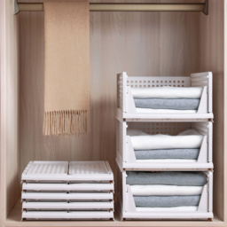 Living and Home 8 Piece Stackable Wardrobe Storage Organiser - thumbnail 2