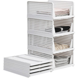 Living and Home 8 Piece Stackable Wardrobe Storage Organiser