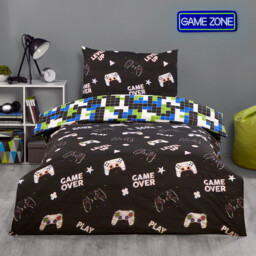Gamer Duvet Set - Black
