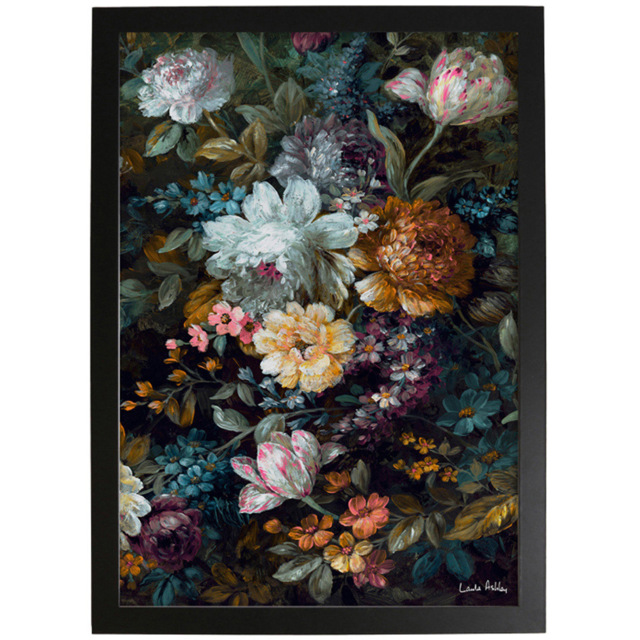 Laura Ashley Mathilde Black Frame Wall Art 50 x 70cm - image 1
