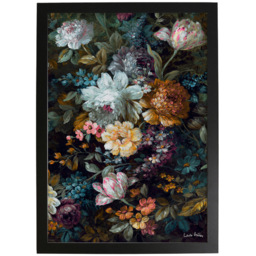 Laura Ashley Mathilde Black Frame Wall Art 50 x 70cm