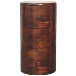 Artisan Furniture Chestnut 3 Drawer Solid Wood Drum Chest of Drawers - thumbnail 2