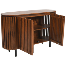 Brooklyn Slatted 2 Door Mango Wood Large Sideboard - thumbnail 4