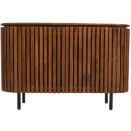 Brooklyn Slatted 2 Door Mango Wood Large Sideboard - thumbnail 3