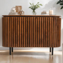 Brooklyn Slatted 2 Door Mango Wood Large Sideboard