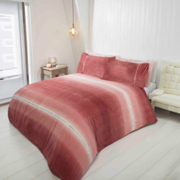Rapport Home Diamante Double Blush Teddy Fleece Duvet Cover Set