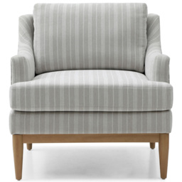 Brody Natural Strip Chenille Padded Back Armchair - thumbnail 2