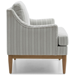 Brody Natural Strip Chenille Padded Back Armchair - thumbnail 4