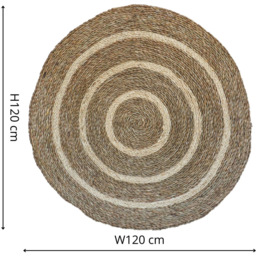Ivyline Seagrass Spiral Round Christmas Tree Mat 120cm - thumbnail 4