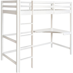 Comfy Living Single White High Sleeper with Corner Desk - thumbnail 2