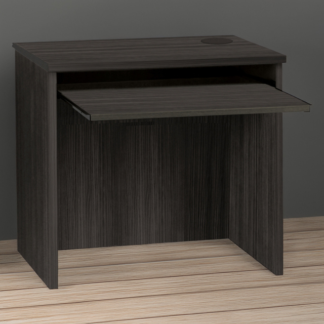 R White Cabinets Black Home Office Desk with Keyboard Tray - image 1