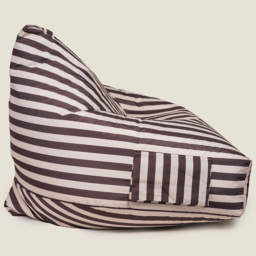 Kaikoo Grey and Cream Cord Sumo Tripod Bean Bag - thumbnail 3