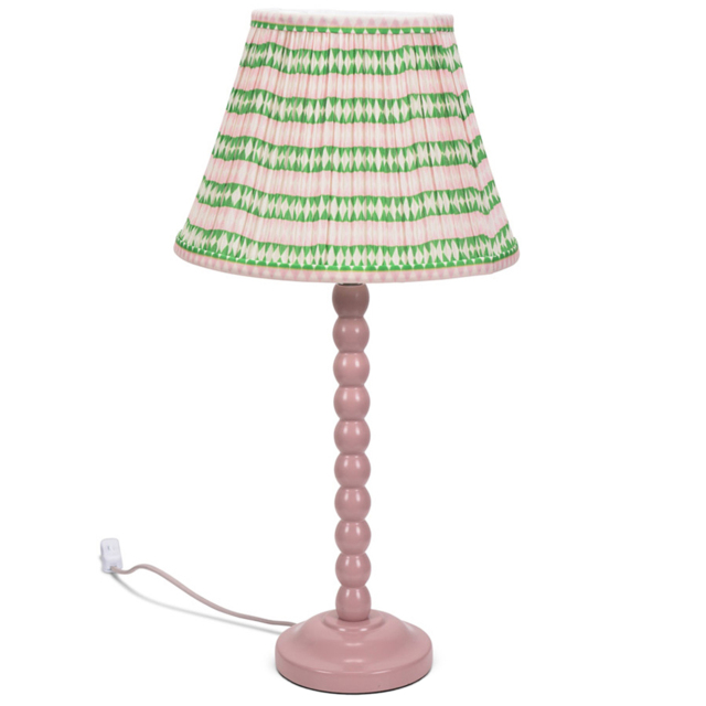 ValueLights Pink Aztec Shade Bobbins Rose Pink LED Table Lamp - image 1