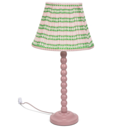 ValueLights Pink Aztec Shade Bobbins Rose Pink LED Table Lamp