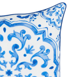 Amalfi Blue Tile Reversible Cushion 50 x 50cm - thumbnail 2