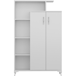 Decorotika Gupse White 2 Door 4 Shelf Multipurpose Cabinet - thumbnail 2