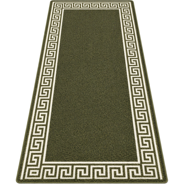 Smart Living Greekey Green and Cream Gel Back Non-Slip Door Mat 67 x 120cm - image 1