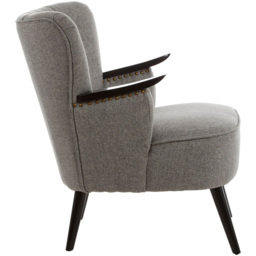 Premier Housewares Hampstead Grey Fabric Armchair - thumbnail 4