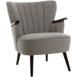 Premier Housewares Hampstead Grey Fabric Armchair - thumbnail 2