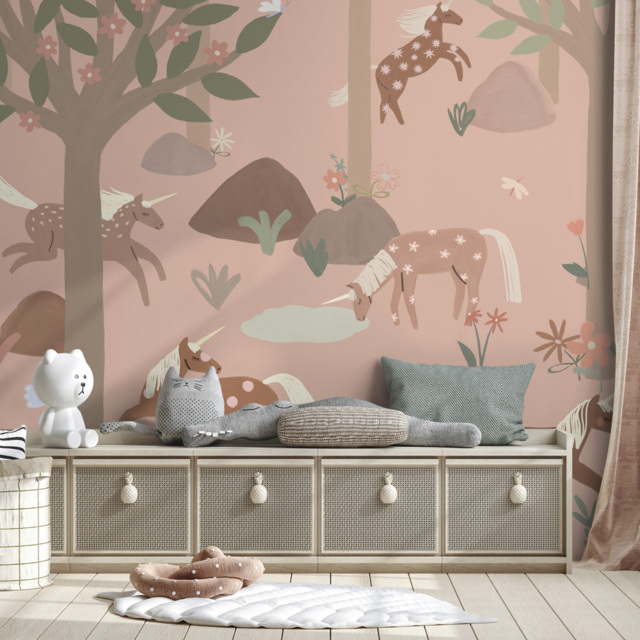 Grandeco Roomblush Unicorn 6 Lane Wall Mural - image 1