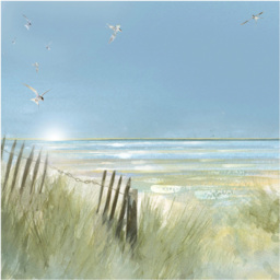 Laura Ashley Beach Walk Wooden Frame Wall Art 50 x 50cm - thumbnail 4