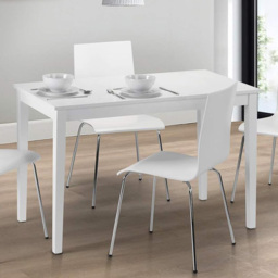 Julian Bowen Taku 4 Seater Satin White Dining Table