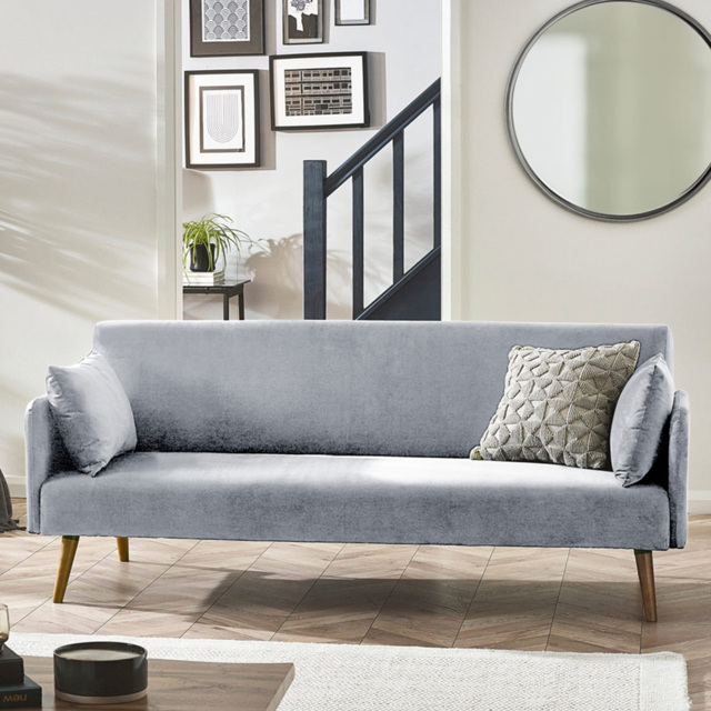 Julian Bowen Andi Grey Fabric 3 Seater Sofa Bed - image 1