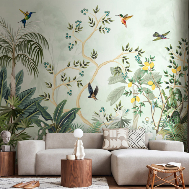 Origin Murals Lemon Tree Forest Green Wall Mural - image 1