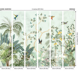 Origin Murals Lemon Tree Forest Green Wall Mural - thumbnail 3