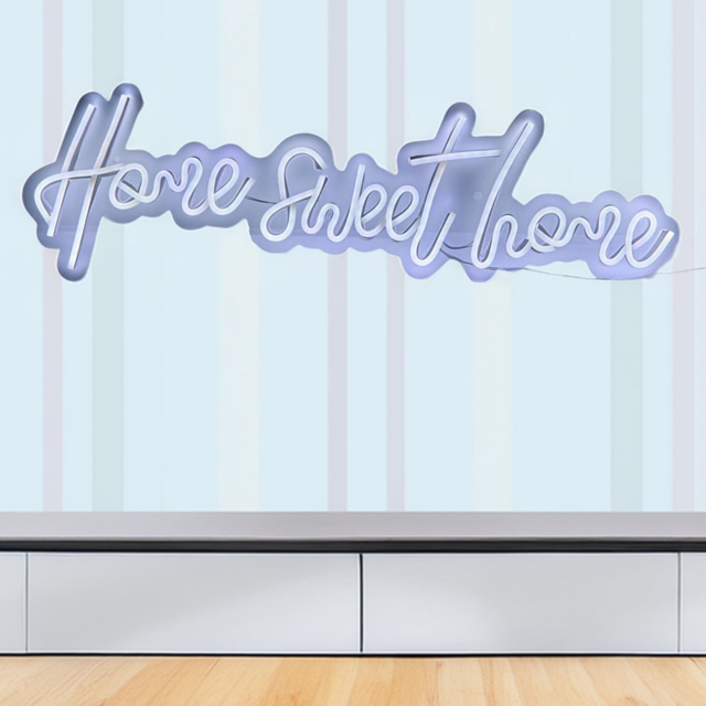 White Home Sweet Home Neon Sign - image 1