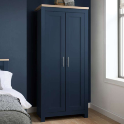 Highgate 2 Door Navy and Oak Wardrobe