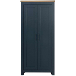 Highgate 2 Door Navy and Oak Wardrobe - thumbnail 3
